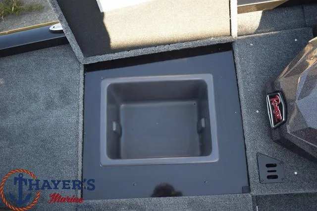 Slide: The Image of 2024 Ranger RT178 boat storage compartment at Thayer's Marine. - 16