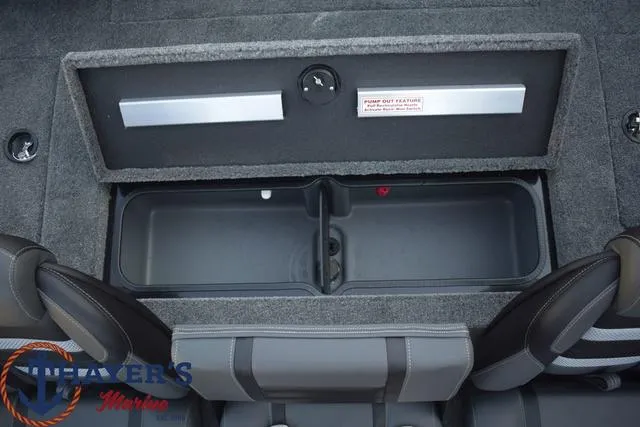Slide: The Image of 2024 Ranger RT178 boat storage compartment with pump-out feature. - 22