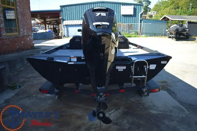Slide: The Image of 2024 Ranger RT178 boat with Mercury 75 engine, rear view at Mayer's Marine. - 23