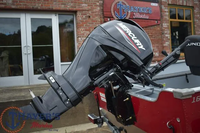 Slide: The Image of 2024 Lund 1600 Fury Tiller boat with Mercury outboard motor at Thayer's Marine. - 4