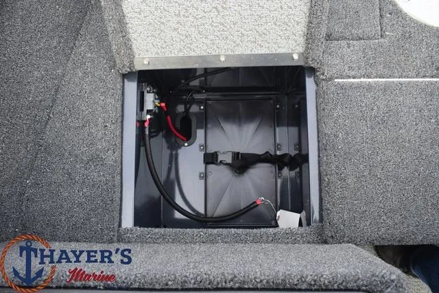 Slide: The Image of 2024 Lund 1650 Angler Sport battery compartment at Thayer's Marine. - 14
