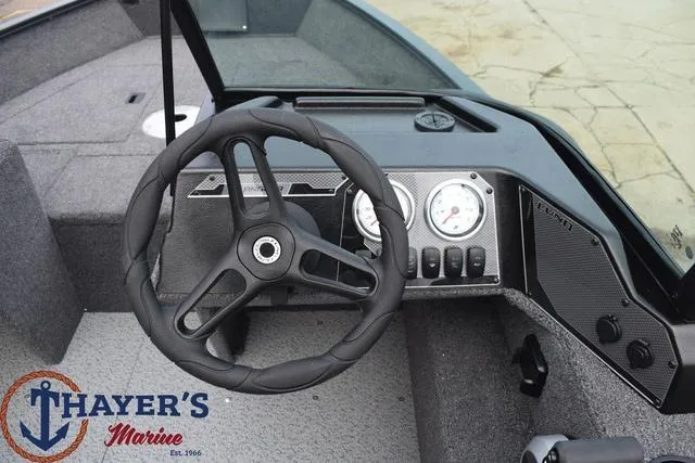 Slide: The Image of 2024 Lund 1650 Angler Sport boat dashboard at Thayer's Marine. - 8
