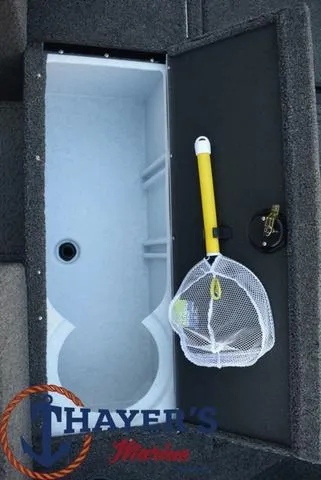 Slide: The Image of 2024 Lund 1650 Rebel XL Sport livewell with fishing net. - 10