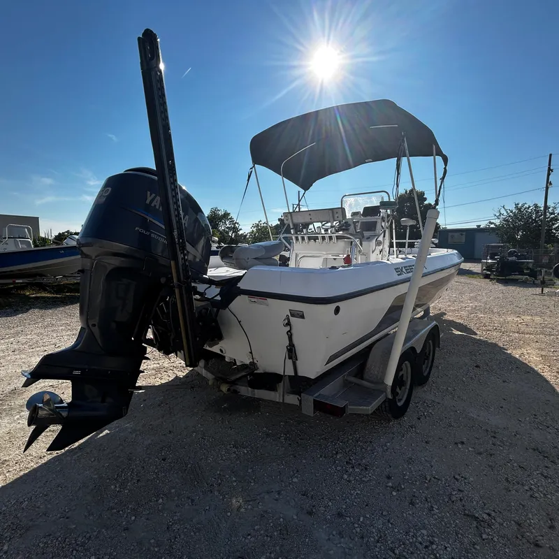 Slide: The Image of 2008 Skeeter ZX2250 boat with Yamaha outboard motor on trailer. - 4