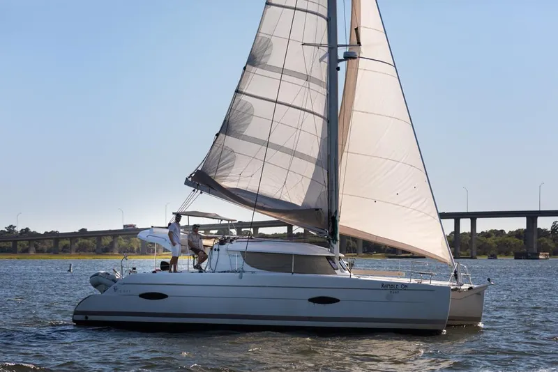 Slide: The Image of 2013 Fountaine Pajot Lipari 41 catamaran sailing on a sunny day. - 10