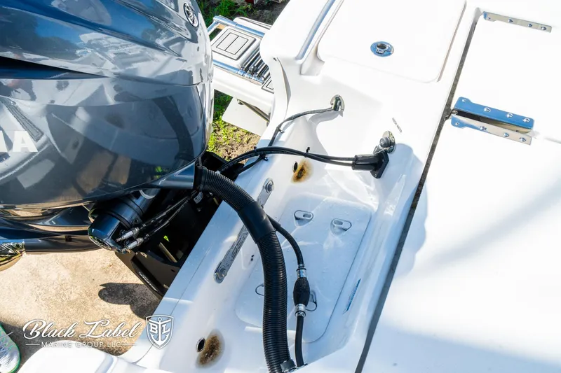 Slide: The Image of 2024 Sea Fox 231 Bay Fox Center Console boat engine and deck details. - 26