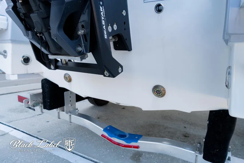 Slide: The Image of 2024 Sea Fox 231 Bay Fox Center Console boat trailer detail, featuring sturdy construction. - 5