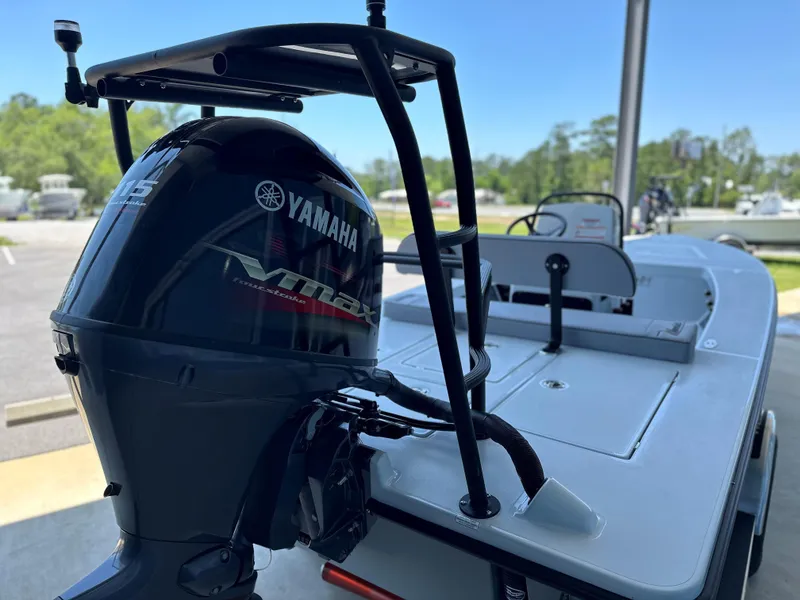 Slide: The Image of 2024 Maverick 18 HPX-V boat with Yamaha VMAX outboard motor. - 13