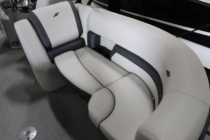 Slide: The Image of 2025 Starcraft EXS 3 boat interior with plush seating and modern design. - 30