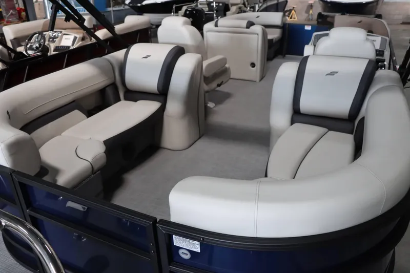 Slide: The Image of 2025 Starcraft EXS 3 boat interior with luxurious seating and modern design. - 10