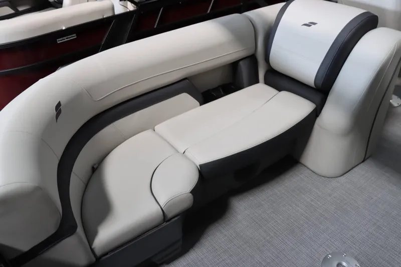 Slide: The Image of 2025 Starcraft EXS 3 boat interior with luxurious seating and modern design. - 12