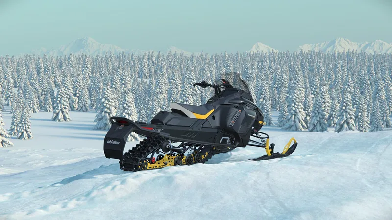 Slide: The Image of 2024 SKI DOO RENEGADE ADR ENDURO 900 ACE TURBO R snowmobile in snowy forest. - 3
