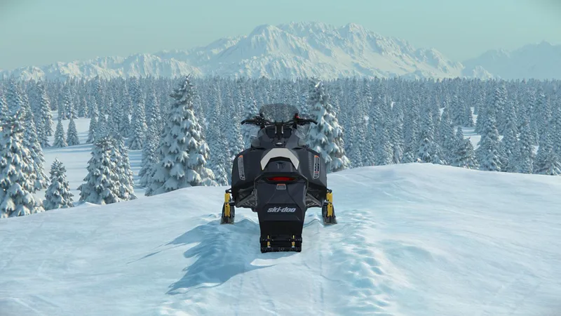 Slide: The Image of 2024 SKI DOO RENEGADE ADR ENDURO 900 ACE TURBO R in snowy mountain landscape. - 4