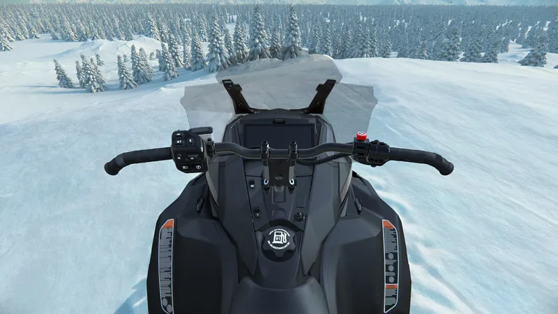 Slide: The Image of 2024 SKI DOO RENEGADE ADR ENDURO 900 ACE TURBO R snowmobile on snowy terrain. - 5
