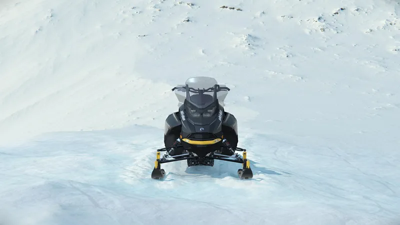 Slide: The Image of 2024 SKI DOO RENEGADE ADR ENDURO 900 ACE TURBO R snowmobile on snowy terrain. - 8