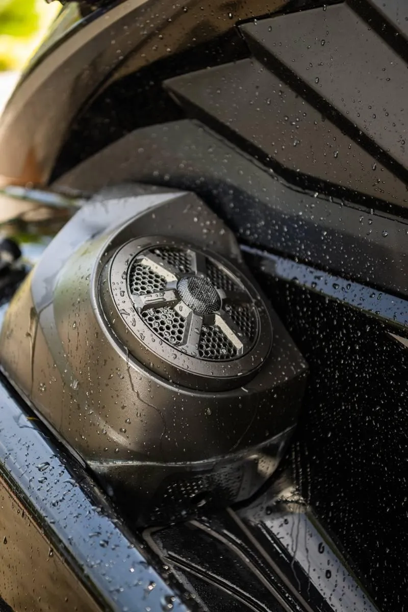 Slide: The Image of 2024 Waverunner GP SVHO A speaker detail with water droplets. - 7