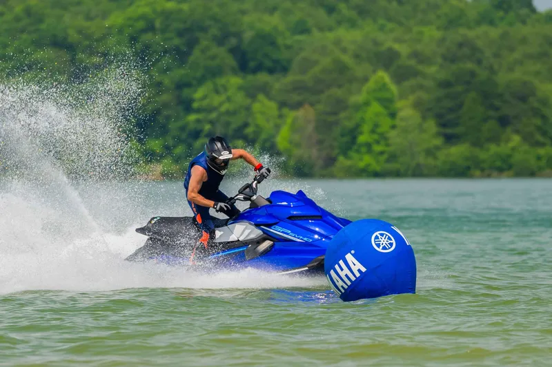 Slide: The Image of 2024 Waverunner GP SVHO A jet ski racing on a lake. - 3