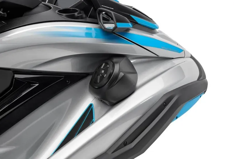 Slide: The Image of 2024 Waverunner FX CRUISER HO A, close-up of sleek design and speaker system. - 7