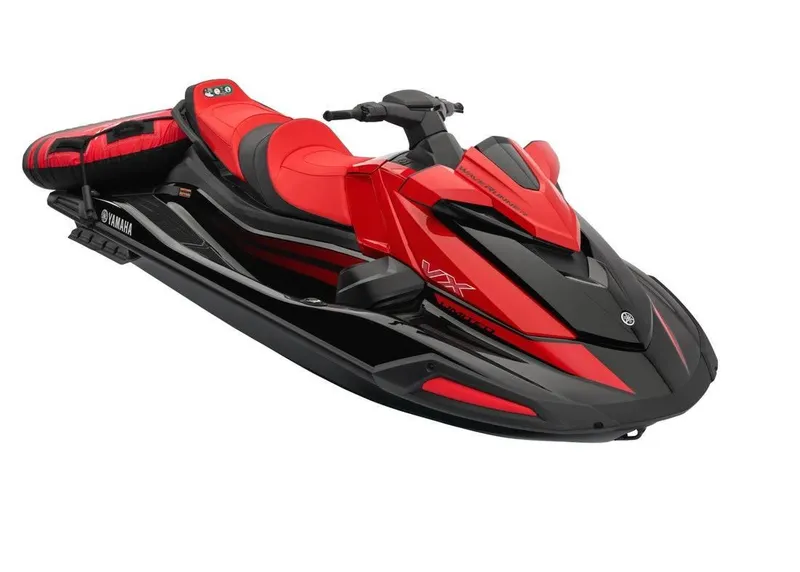 Slide: The Image of 2024 Waverunner VX LIMITED jet ski in red and black. - 4