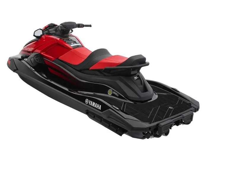 Slide: The Image of 2024 Waverunner VX LIMITED jet ski, red and black, rear view. - 5