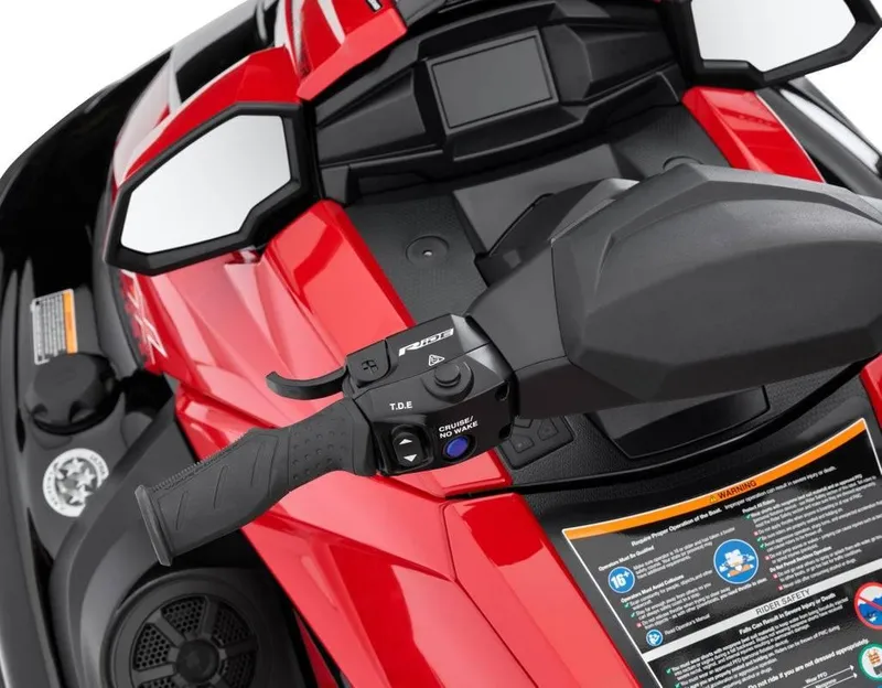 Slide: The Image of 2024 Waverunner VX LIMITED handlebar and control panel close-up. - 8