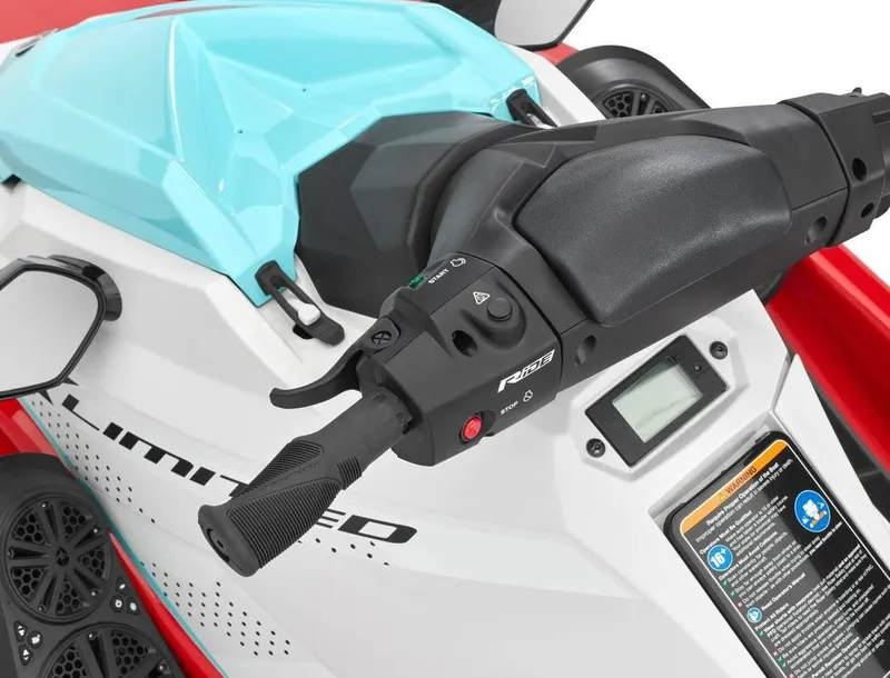 Slide: The Image of 2024 Waverunner EX LIMITED handlebar and control panel close-up. - 6