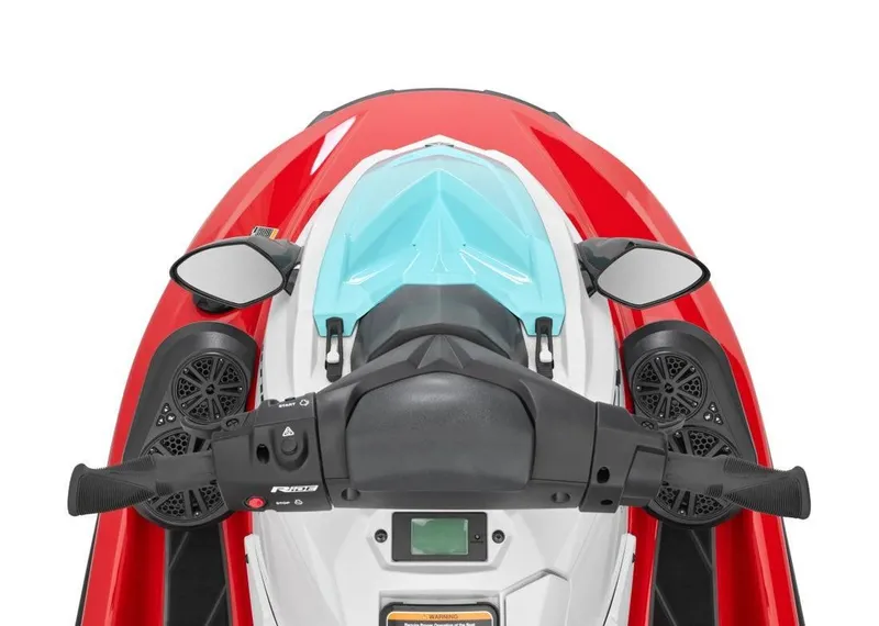 Slide: The Image of 2024 Waverunner EX LIMITED jet ski, top view of handlebars and controls. - 7