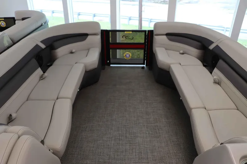 Slide: The Image of 2024 Barletta Cabrio 24UC interior with luxurious seating and modern design. - 20