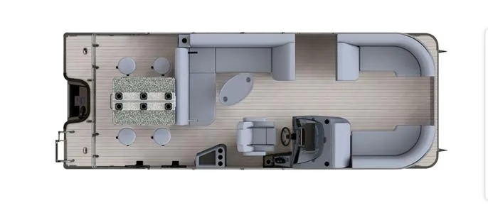 Slide: The Image of 2023 Starcraft CX 23DL Bar pontoon boat interior layout. - 22