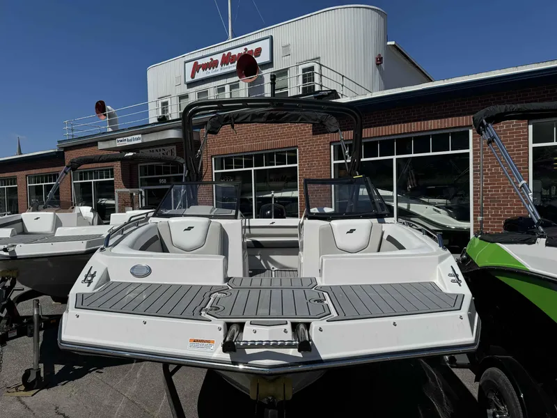 Slide: The Image of 2024 Starcraft SVX 190 OB boat displayed at Irwin Marine dealership. - 4