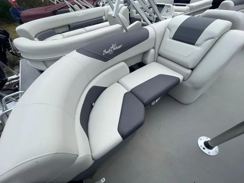 Slide: The Image of 2023 SunChaser GENEVA 20LR DH boat interior seating. - 5