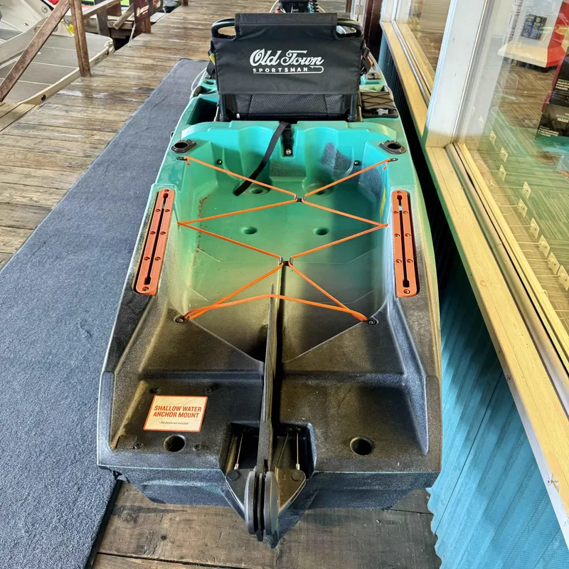 Slide: The Image of 2023 Old Town Sportsman 120 Autopilot kayak on display. - 5