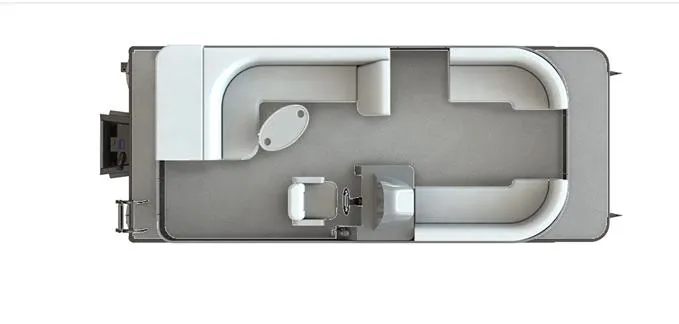 Slide: The Image of Top view of 2023 Starcraft EX 22C pontoon boat interior layout. - 17