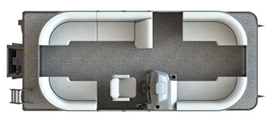Slide: The Image of Top view of 2023 SunChaser VISTA 20LR pontoon boat interior layout. - 7