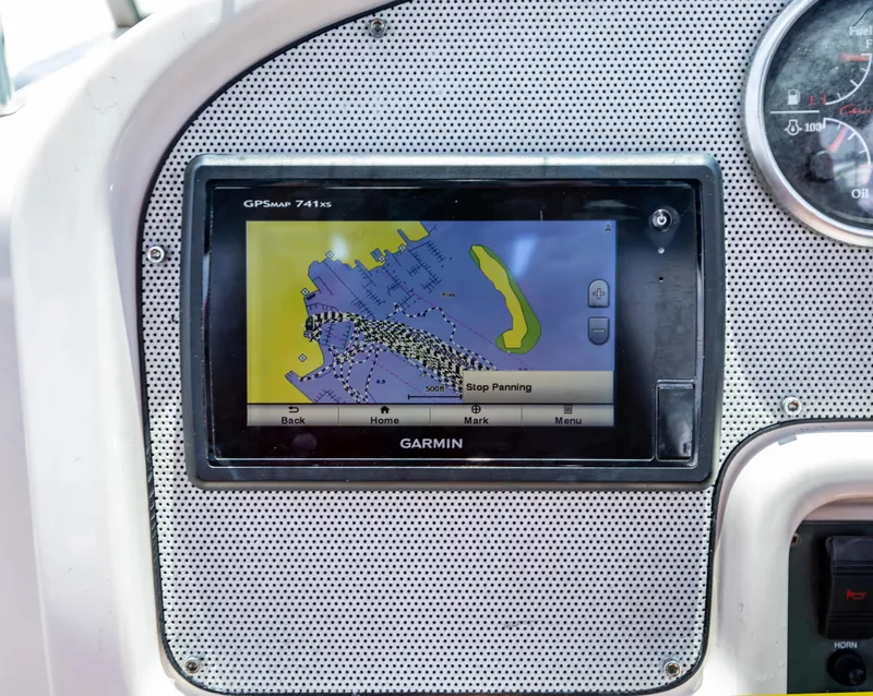 Slide: The Image of Garmin GPSmap 741xs on 2004 Chris-Craft Corsair 28 dashboard. - 20