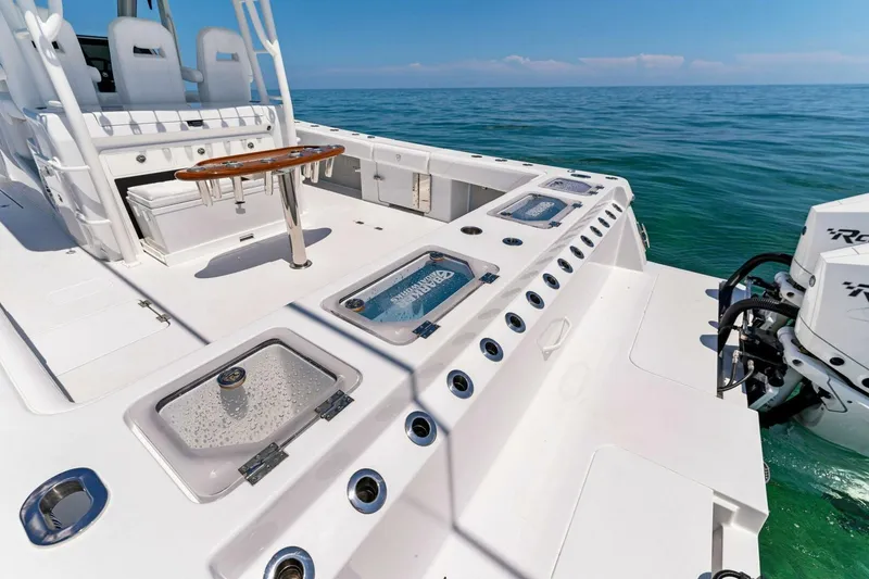 Slide: The Image of 2023 Barker Boatworks 40 HPC deck with ocean view. - 21