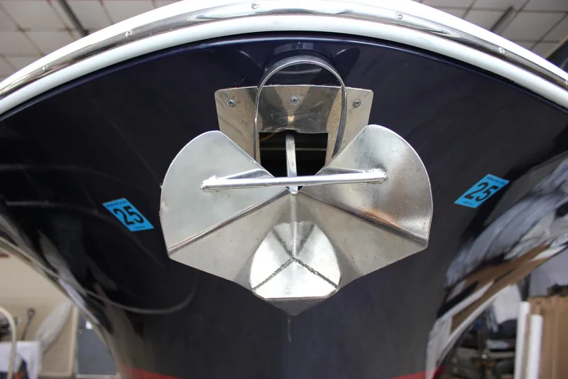 Slide: The Image of Bow view of 2004 Chris-Craft 28 Launch with anchor detail. - 47