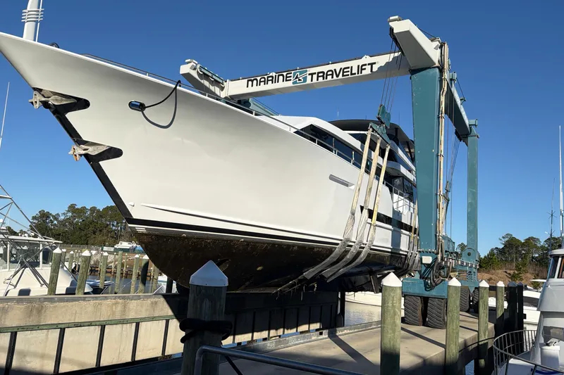 Slide: The Image of Out of the water getting new bottom paint  - 146