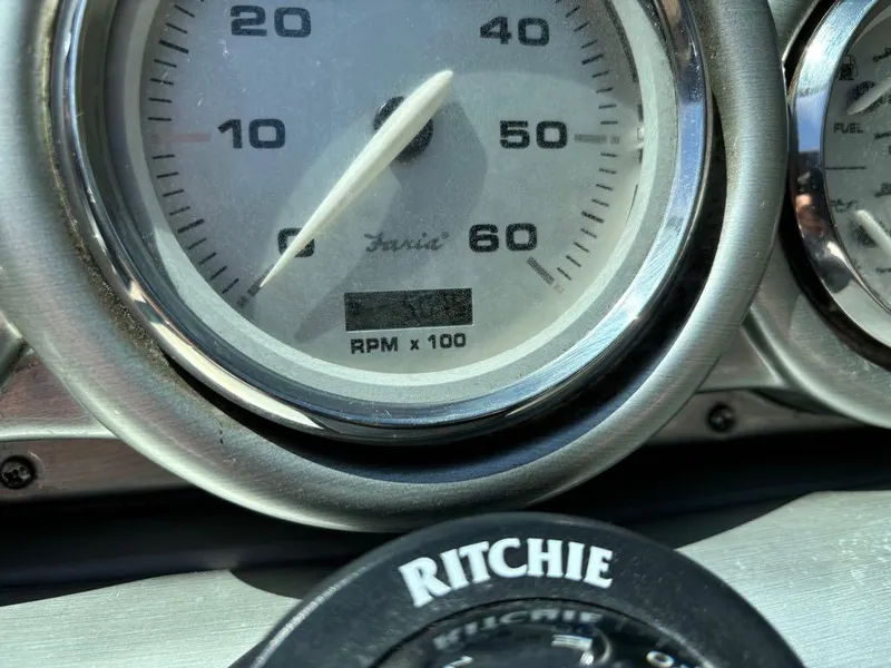 Slide: The Image of Close-up of Azure AZ240 2007 boat tachometer and compass. - 16