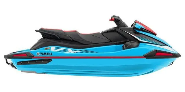 Slide: The Image of 2024 Yamaha WaveRunner VX in blue, side view. - 1