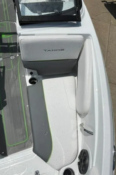 Slide: The Image of 2024 Tahoe 210 S boat interior seating with modern design. - 3