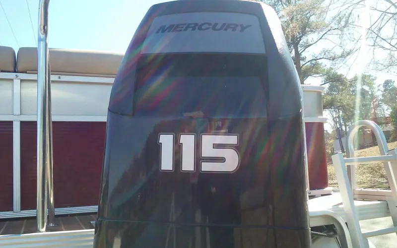 Slide: The Image of Mercury 115 outboard motor on a 2012 Crest Classic 210 boat. - 22