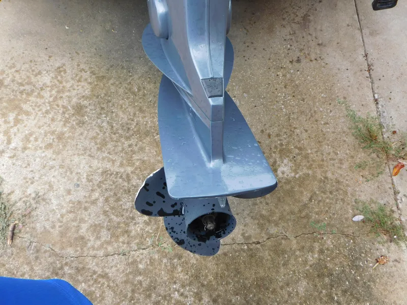 Slide: The Image of 2018 Polar Kraft 175TX Pro boat propeller on concrete surface. - 7