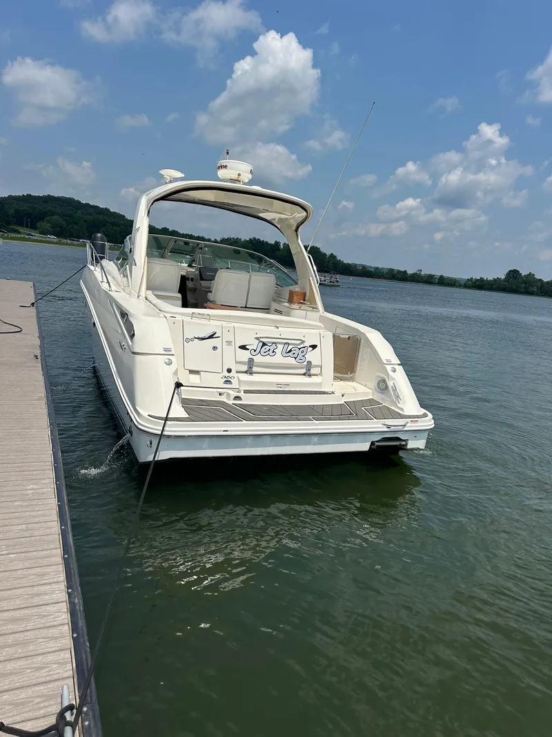 Slide: The Image of 2008 Sea Ray 350 Sundancer docked on a sunny day. - 27