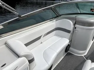 Slide: The Image of 2001 Formula 280 Bow Rider interior with white seating and sleek design. - 5