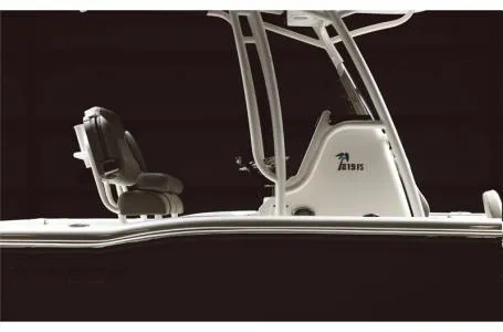 Slide: The Image of 2024 Key West 219 FS boat side view with seating and console. - 16
