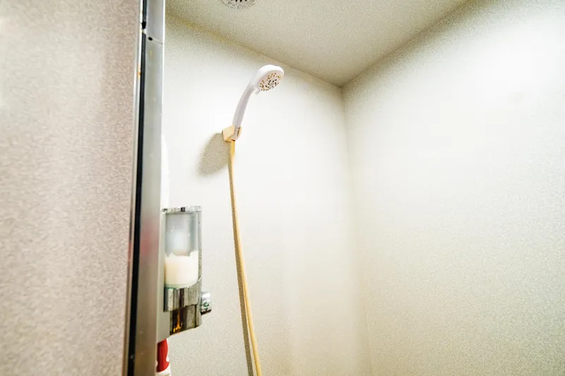 Slide: The Image of Shower area in 1992 Monte Fino 94 Motor Yacht. - 20