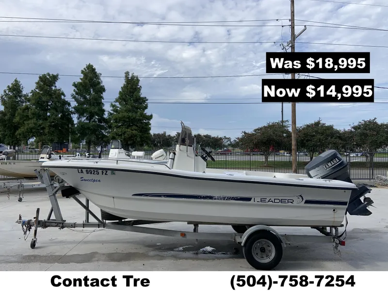 The Image of 2000 Leader 180 CAT boat for sale, reduced price $14,995, contact Tre at (504) 758-7254. - 1