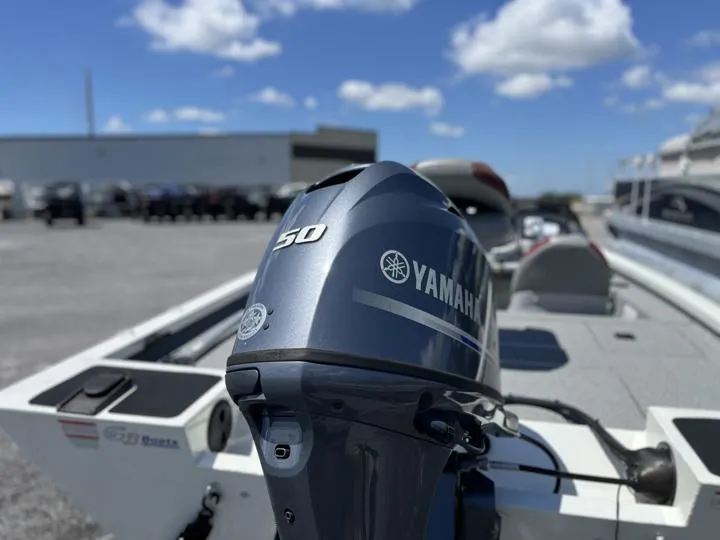 Slide: The Image of 2022 G3 Sportsman 1610 boat with Yamaha 50 outboard motor. - 6