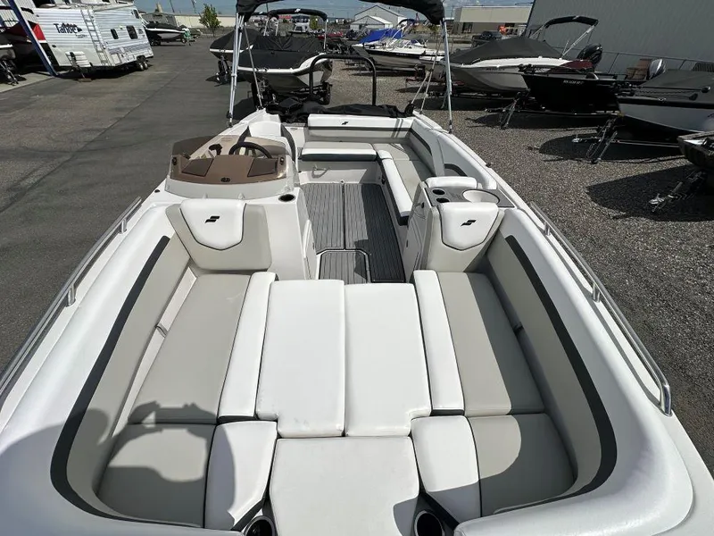 Slide: The Image of 2024 Starcraft SVX 211 OB boat interior with spacious seating. - 5